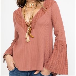 Free People Parisian Nights Long Sleeve Top